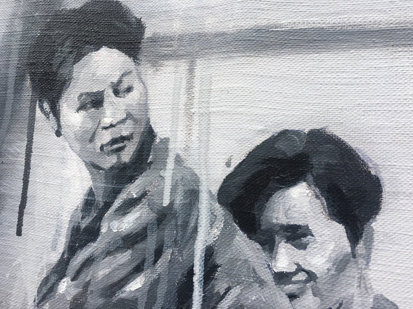 Bicyclists in Black and White by Sheng Qi