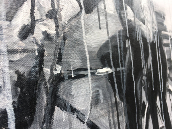 Bicyclists in Black and White by Sheng Qi