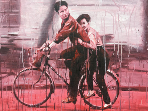 Bicyclists in Red by Sheng Qi