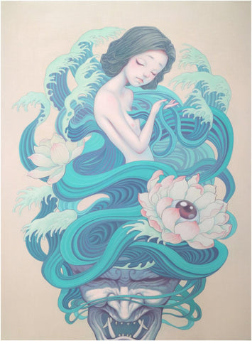 Lotus Blossoms in Water